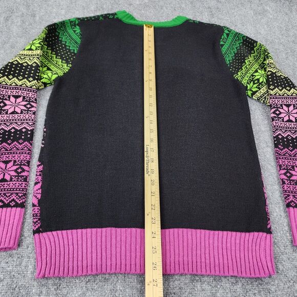 Rick and Morty Sweater Mens Medium Long Sleeve Crew Neck Adult Swim Christmas - Picture 6 of 12